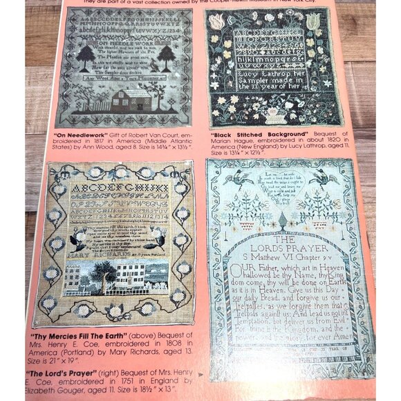 Antique Museum Samplers Cross-Stitch Patterns By Paragon Heirloom Series Melissa - Picture 3 of 3
